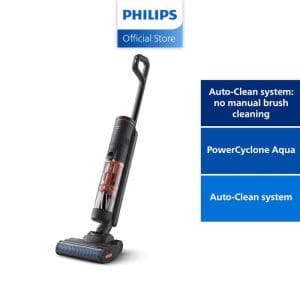 Philips XW6264 Penyedut Habuk Tanpa Wayar 2-dalam-1 Basah dan Kering dengan sistem Auto-Clean dan PowerCyclone Aqua dari kedai rasmi Philips