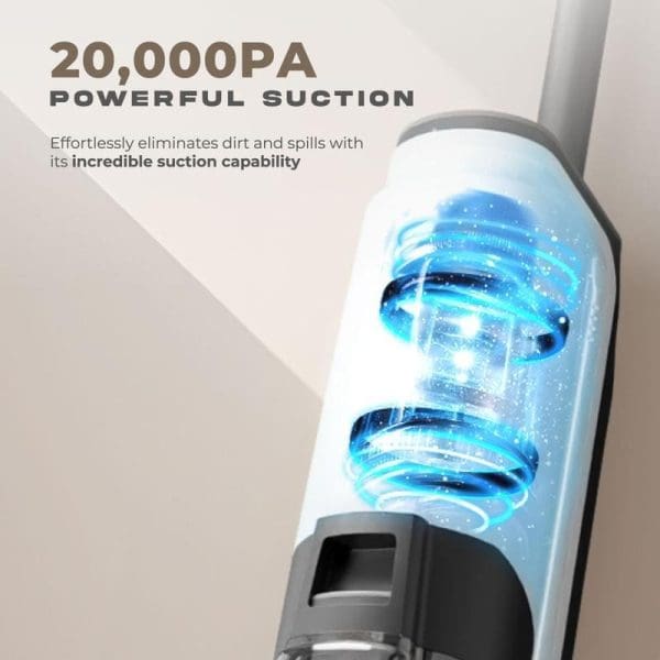 Russell Taylors 2-in-1 Wet Dry Cordless Floor Washer 220W dengan teknologi sedutan berkuasa 20,000PA untuk membersihkan lantai basah dan kering tanpa wayar