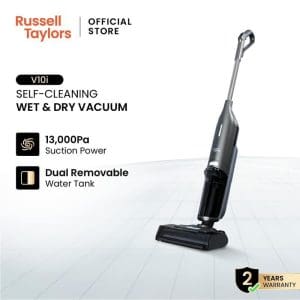 Russell Taylors V10i vacuum cleaner penyedut debu basah kering dengan kuasa sedutan 13,000Pa, tangki air boleh tanggal dan jaminan 2 tahun